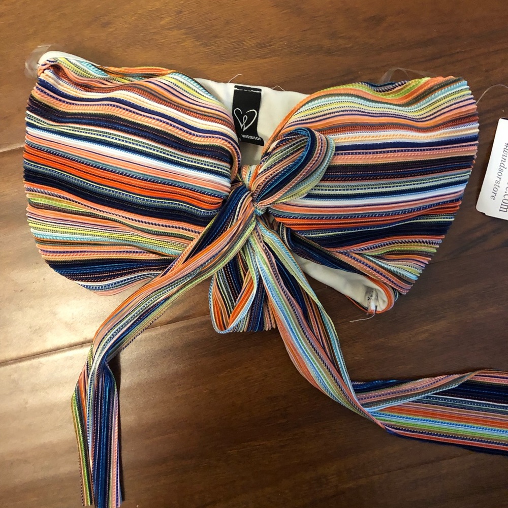 Rainbow Crop Bandeau Top